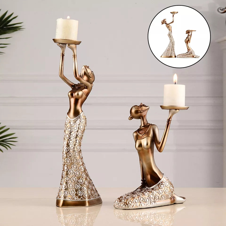 Candle Holders - Dancing Lady