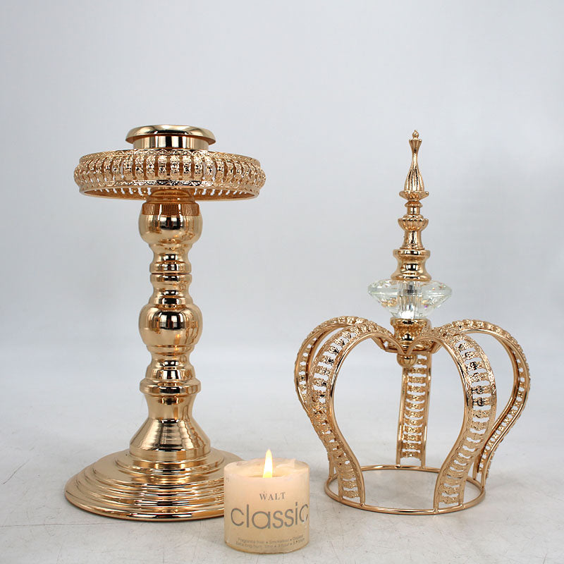 Candleholder - Gold Crown Shape