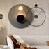 Circle Metal Clock and Circle Crystal Porcelain Wall Hanging