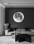 FINAL Single Circle Canvas / Crystal Porcelain / LED Wall Art Lamp Abstract Wall Hanging