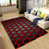 Living Room Designer Carpets - Red and Black