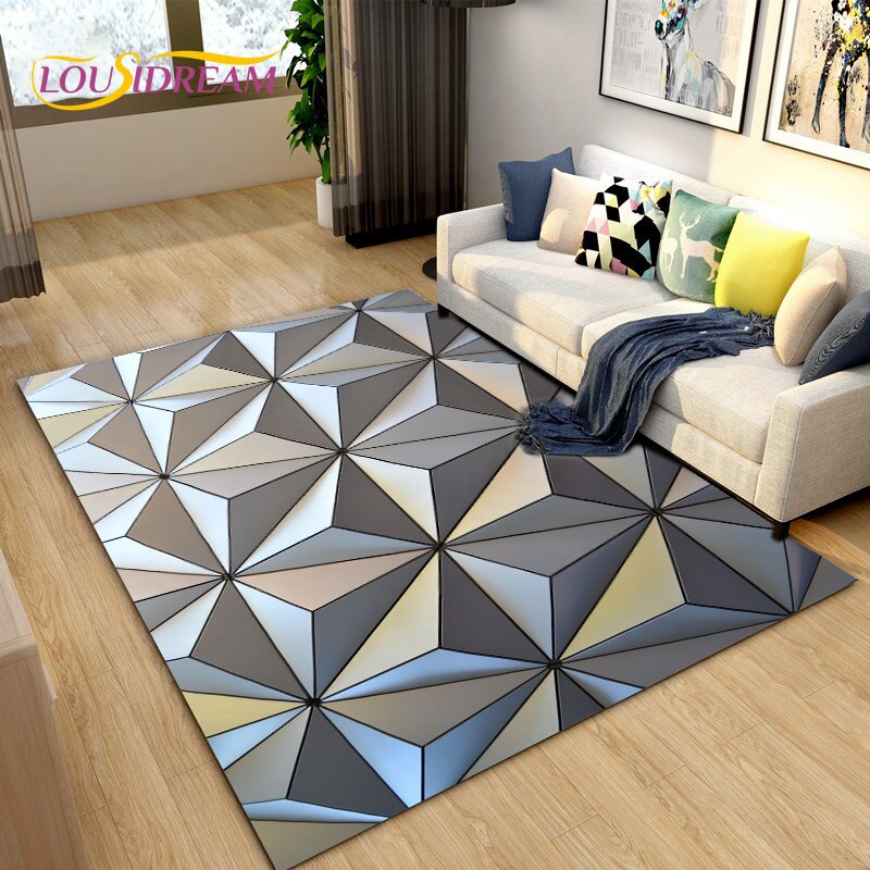 Living Room Designer Carpets - Blue Abstract designs