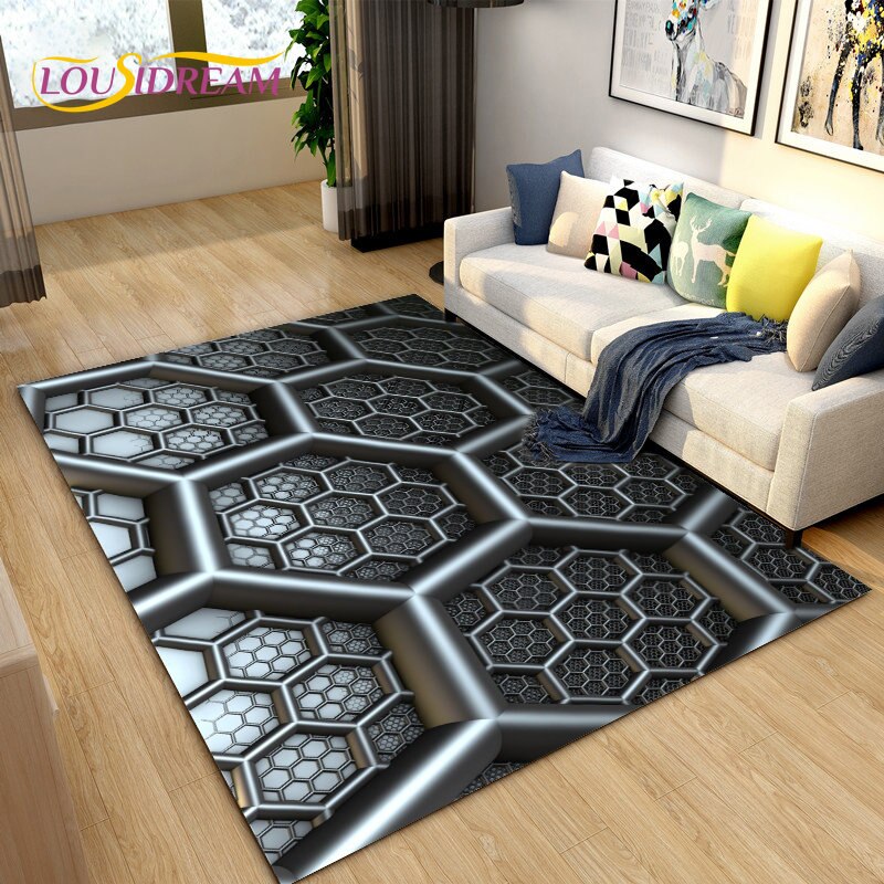 Living Room Designer Carpets - Black and White