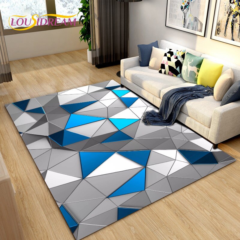 Living Room Designer Carpets - Blue Abstract designs