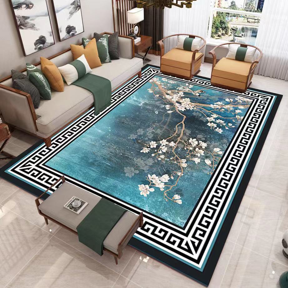 Living Room Designer Carpets - Blue Flower