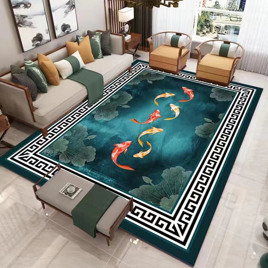 Living Room Designer Carpets - Koi Fish