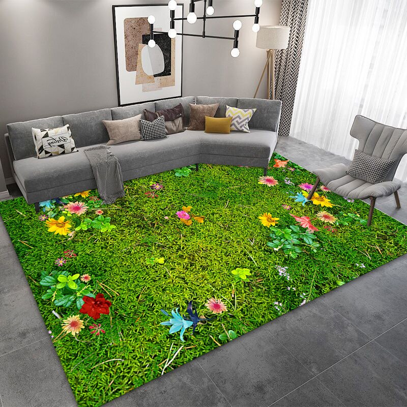 Living Room Designer Carpets - Green and Gold Designs