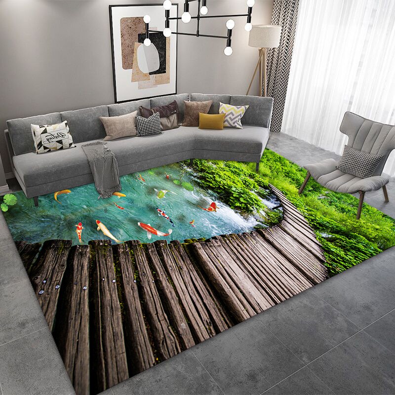 Living Room Designer Carpets - Koi Fish