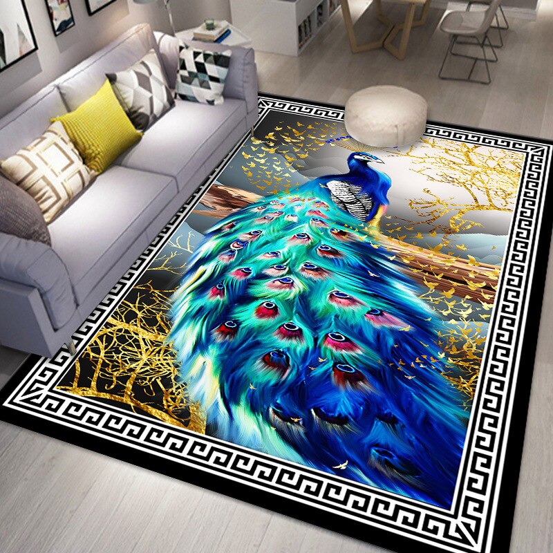 Living Room Designer Carpets - Peacock