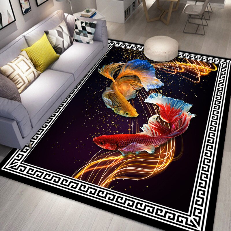 Living Room Designer Carpets - Fish Designs