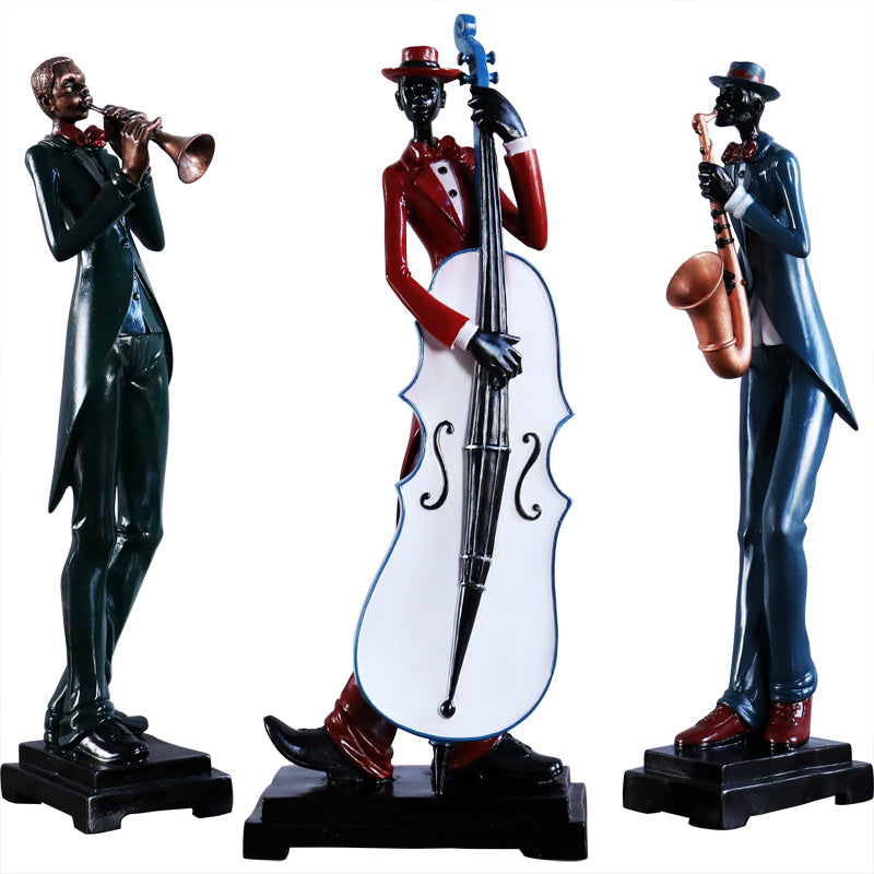 FINAL Music Band African figure sculpture decoration