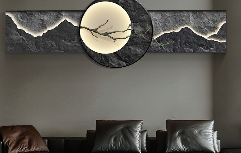 LED Oil Painting Moon Wall Decor