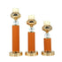 Candleholders -  Metal Crystal Pillar Shape