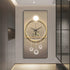 Rectangular Vertical Crystal Porcelain Clock Wall Hanging