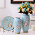 Ceramic 3PC Vases/ Jars set  With Ceramic Plate