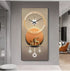 Rectangular Vertical Crystal Porcelain Clock Wall Hanging