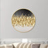 FINAL Single Circle Canvas / Crystal Porcelain / LED Wall Art Lamp Abstract Wall Hanging