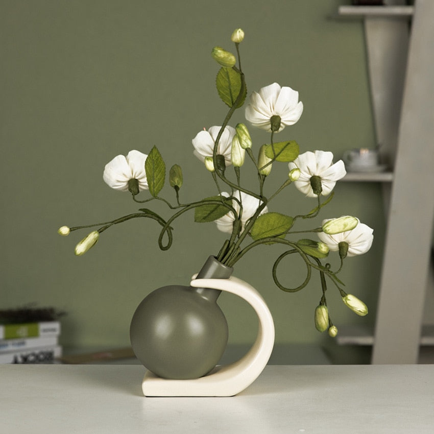 Ornament Vases - Creative Nordic Bedroom Floral Ornaments Vase