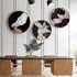 3PC Same Size Circle Canvas / Crystal Porcelain / LED Wall Art Lamp Abstract Wall Hanging