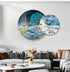 Clock Circle Crystal Porcelain Abstract Wall Hanging