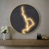 FINAL Single Circle Canvas / Crystal Porcelain / LED Wall Art Lamp Abstract Wall Hanging