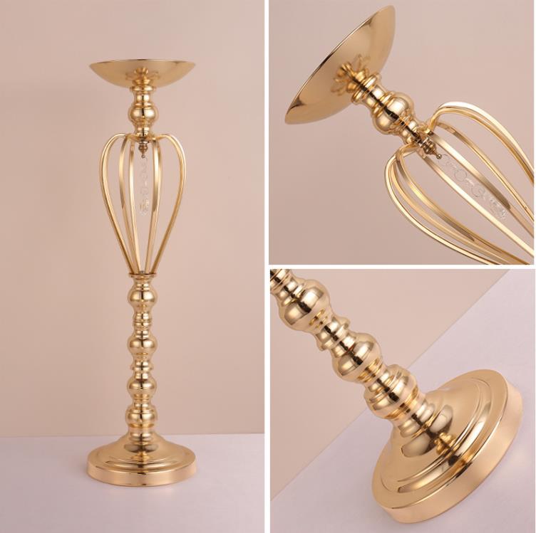 Candle Holders - Gold Candle Holders Flowers Vase Decoration