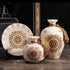 Ceramic 3PC Vases/ Jars set  With Ceramic Plate