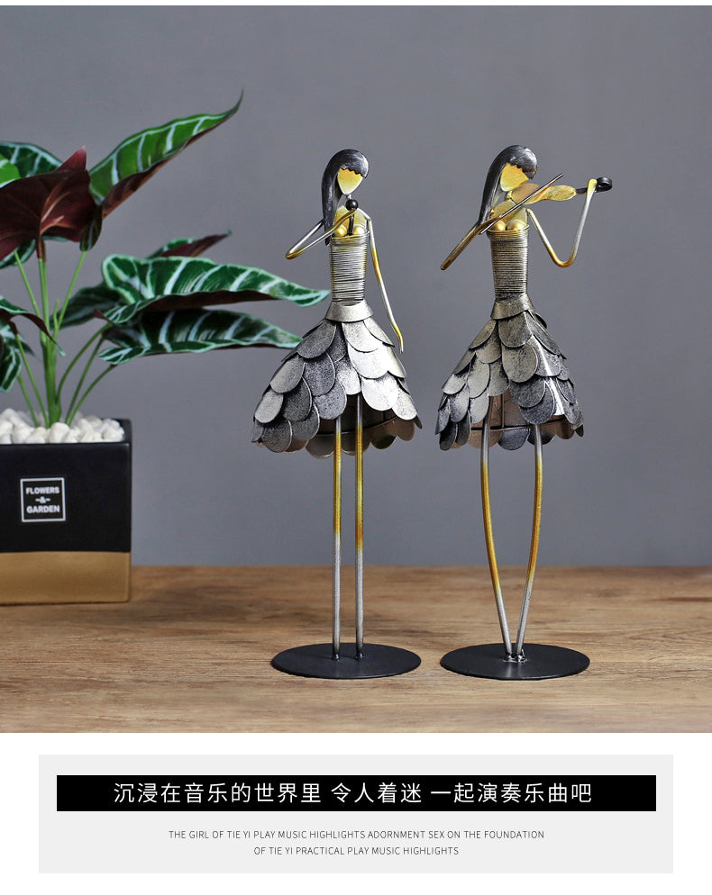 FINAL Music Band Metal female figure statue