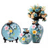 Ceramic 3PC Vases/ Jars set  with Ceramic Plate