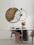 Circle Metal Clock and Circle Crystal Porcelain Wall Hanging