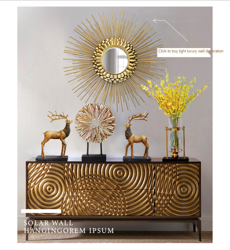 Standing Disk - Modern Luxury Resin Lucky Deer and Decorative Standing Disk Set