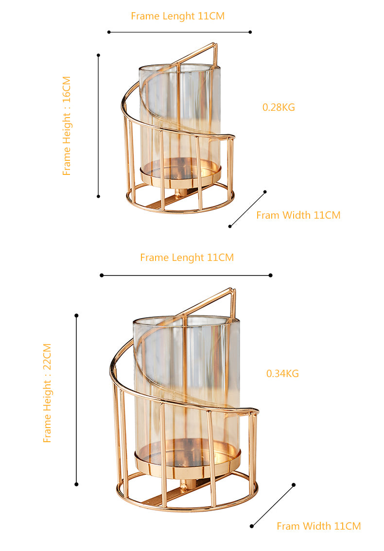 Candle Holders and Vase - Glass Candle Holder Glass Vase