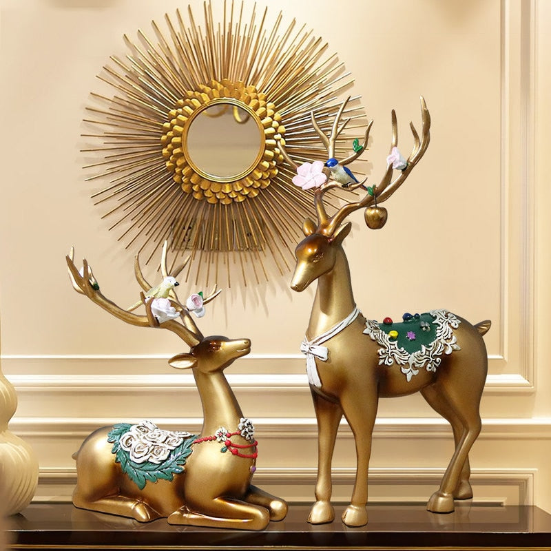 Deer Standing Disk - European Deer Furnishings Home Accessories High-end Decoration