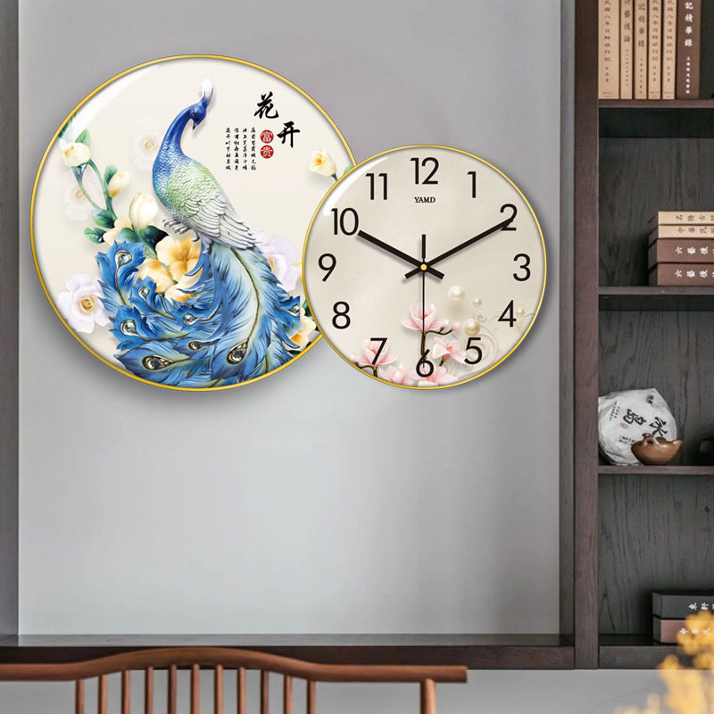 Clock Circle Crystal Porcelain Abstract Wall Hanging