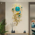 Peacock Clock -  Chinese style wall clock, living room, peacock decoratio