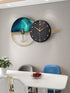 Clock Circle Crystal Porcelain Abstract Wall Hanging