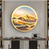 FINAL Single Circle Canvas / Crystal Porcelain / LED Wall Art Lamp Abstract Wall Hanging