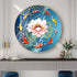 Single Circle Canvas / Crystal Porcelain / LED Wall Art Lamp Abstract Wall Hanging