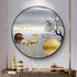 FINAL Single Circle Canvas / Crystal Porcelain / LED Wall Art Lamp Abstract Wall Hanging