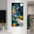 Rectangular Vertical Crystal Porcelain Clock Wall Hanging