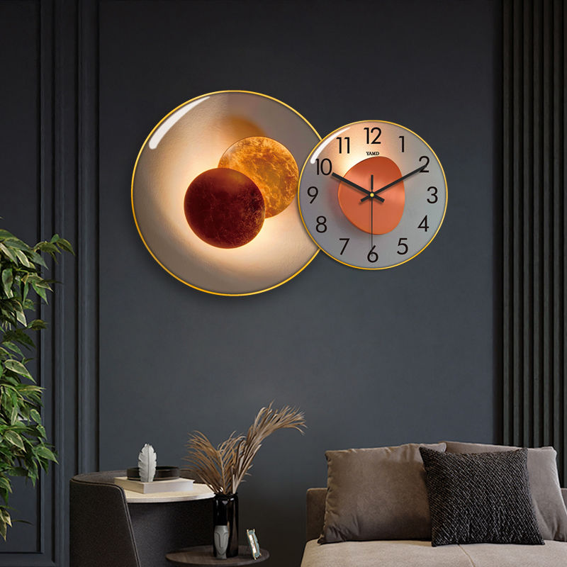 Clock Circle Crystal Porcelain Abstract Wall Hanging