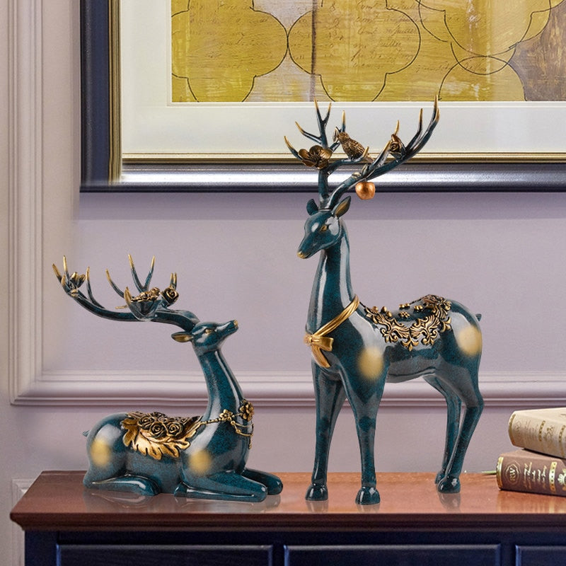 Deer Standing Disk - European Deer Furnishings Home Accessories High-end Decoration