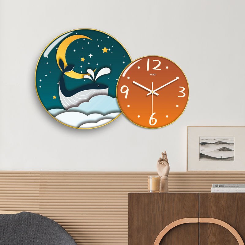 Clock Circle Crystal Porcelain Abstract Wall Hanging