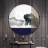 FINAL Single Circle Canvas / Crystal Porcelain / LED Wall Art Lamp Abstract Wall Hanging