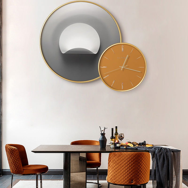 Clock Circle Crystal Porcelain Abstract Wall Hanging