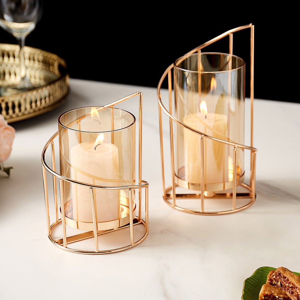 Candle Holders and Vase - Glass Candle Holder Glass Vase