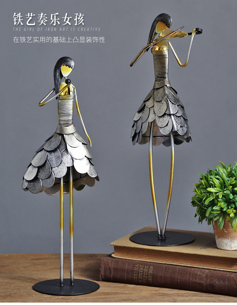 FINAL Music Band Metal female figure statue