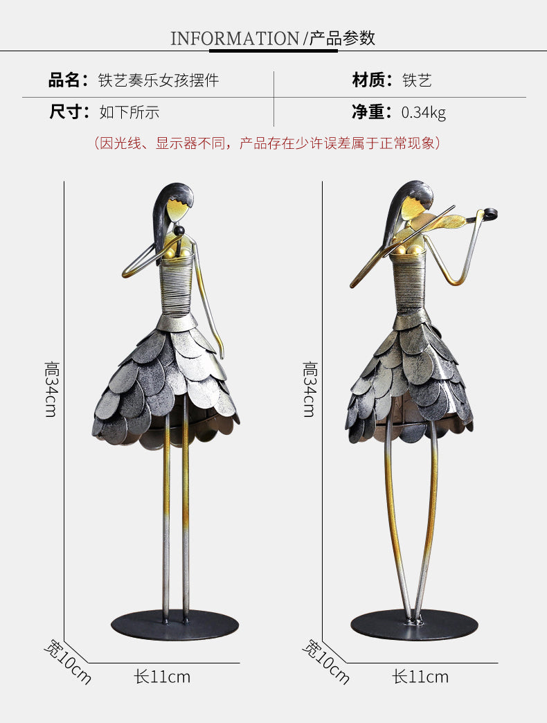 FINAL Music Band Metal female figure statue