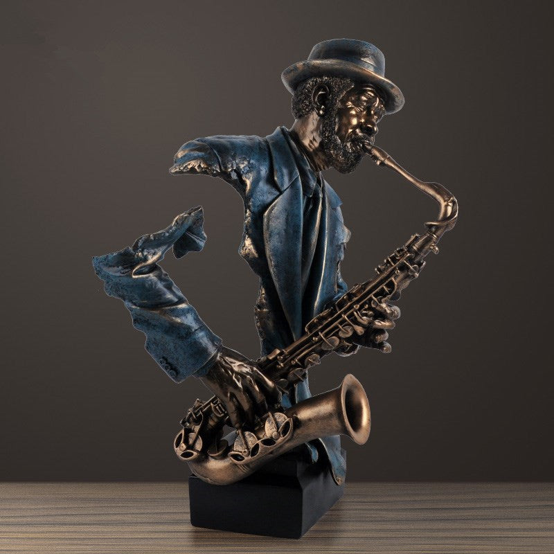 FINAL Music Band Saxophone Bust Statue