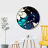 Single Circle Canvas / Crystal Porcelain / LED Wall Art Lamp Abstract Wall Hanging